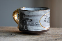 Alice and the Queen White mug 22k gold 12 oz